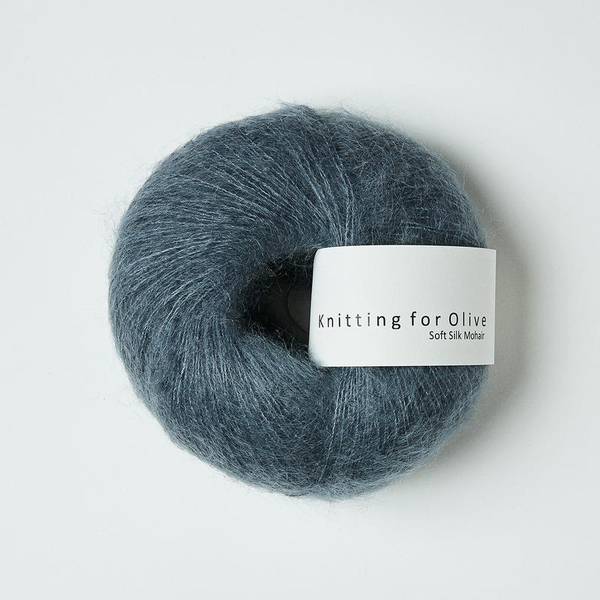 Støvet Petroleumsblå - Knitting for Olive, Soft Silk Mohair