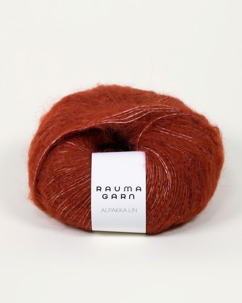 1387 Rubinr&oslash;d - Rauma Garn, Alpakka Lin