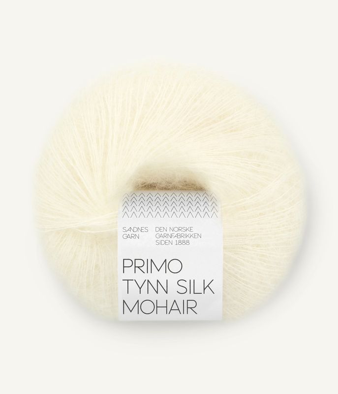 1012 Natural White - Sandnes Garn, Primo Tynn Silk Mohair