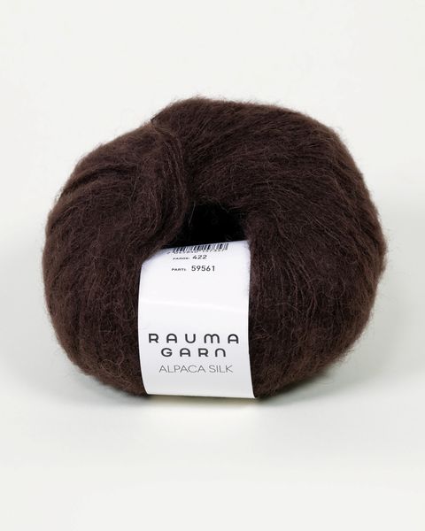 422 M&oslash;rk Brun - Rauma Garn, Alpaca Silk